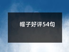 帽子好評54句