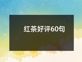 紅茶好評(píng)60句