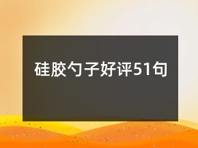 硅膠勺子好評(píng)51句