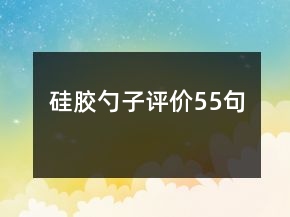 硅膠勺子評(píng)價(jià)55句