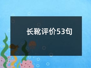 長靴評價(jià)53句
