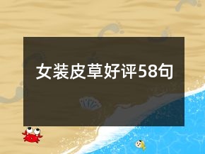 女裝皮草好評58句
