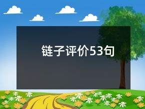 鏈子評(píng)價(jià)53句