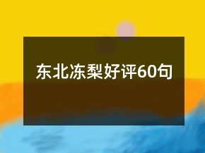 東北凍梨好評(píng)60句
