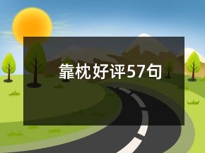 靠枕好評57句