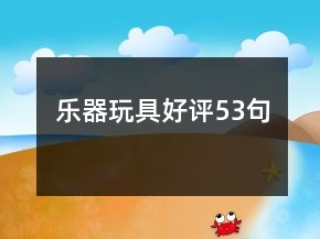 樂器玩具好評(píng)53句