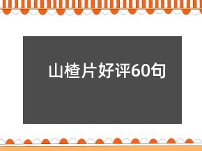 山楂片好評60句