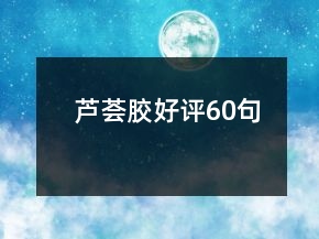 蘆薈膠好評60句