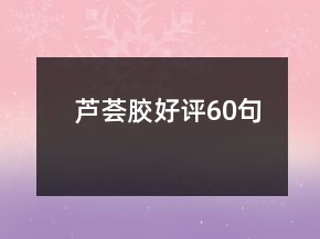 蘆薈膠好評60句