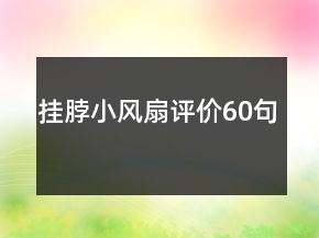 掛脖小風(fēng)扇評價60句