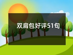 雙肩包好評51句