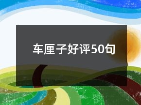 車(chē)?yán)遄雍迷u(píng)50句