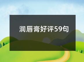 潤(rùn)唇膏好評(píng)59句