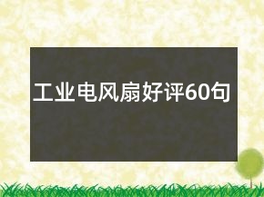 工業(yè)電風(fēng)扇好評(píng)60句