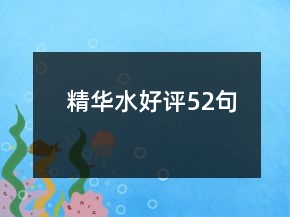 精華水好評52句