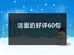 潔面奶好評60句