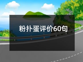 粉撲蛋評(píng)價(jià)60句