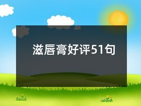滋唇膏好評51句