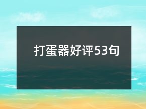 打蛋器好評(píng)53句