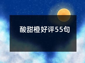 酸甜橙好評(píng)55句