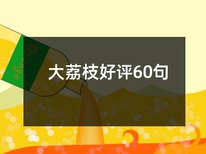 大荔枝好評(píng)60句