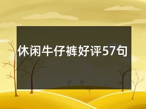 休閑牛仔褲好評57句