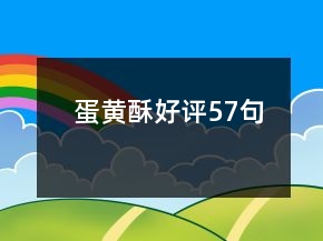 蛋黃酥好評(píng)57句