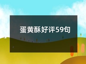 蛋黃酥好評(píng)59句