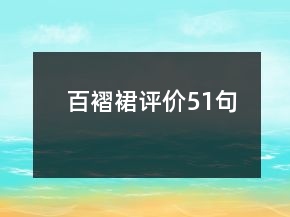百褶裙評(píng)價(jià)51句