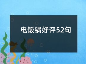 電飯鍋好評52句