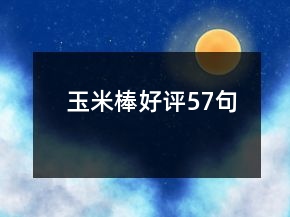 玉米棒好評(píng)57句