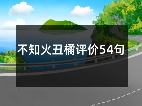 不知火丑橘評(píng)價(jià)54句