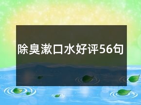 除臭漱口水好評56句