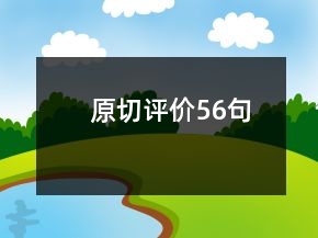 原切評價56句