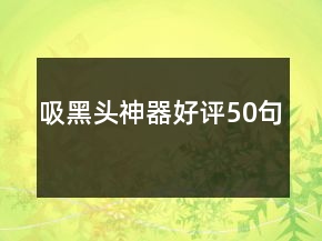 吸黑頭神器好評(píng)50句