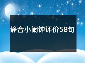 靜音小鬧鐘評價58句