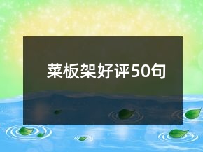 菜板架好評(píng)50句