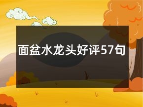 面盆水龍頭好評(píng)57句