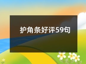 護(hù)角條好評(píng)59句