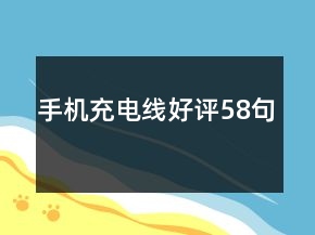 手機(jī)充電線好評(píng)58句