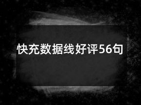 快充數(shù)據(jù)線好評(píng)56句