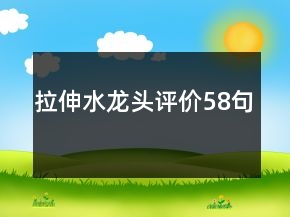 拉伸水龍頭評(píng)價(jià)58句