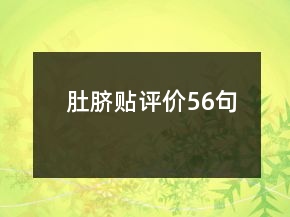 肚臍貼評價56句