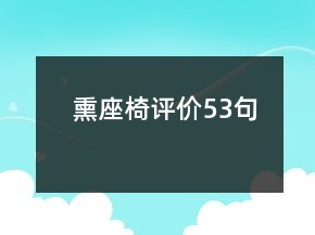 熏座椅評價53句
