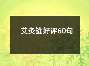 艾灸罐好評60句