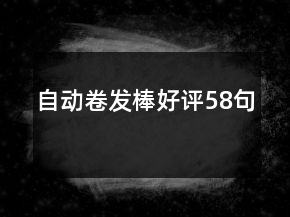 自動卷發(fā)棒好評58句