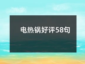 電熱鍋好評58句