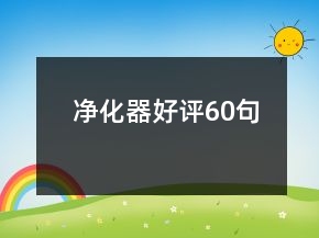 凈化器好評60句