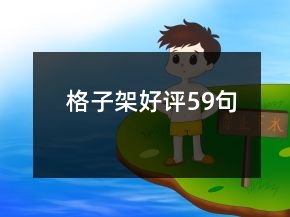 格子架好評(píng)59句