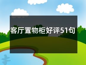 客廳置物柜好評51句